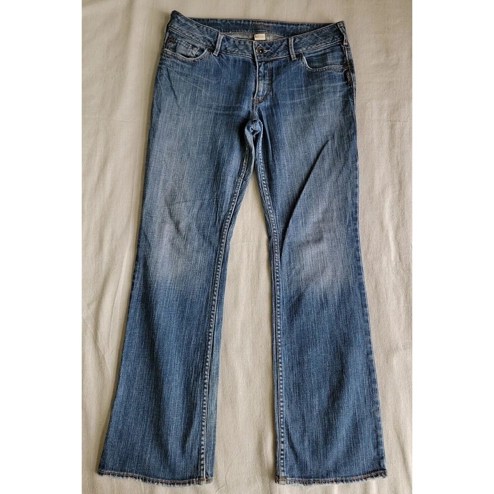 Silver Womens Jeans 34x31 Julia Mid Rise Blue Distressed Stretch Glove Works VTG